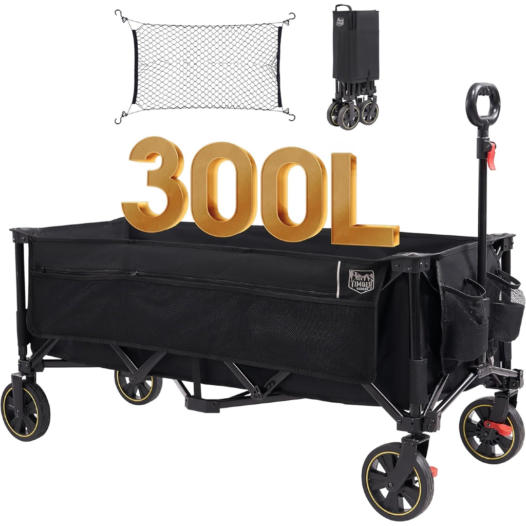 [LOCTIRBOCP] TIMBER RIDGE - Chariot pliable XXXL – 300 L , charge max 160kg